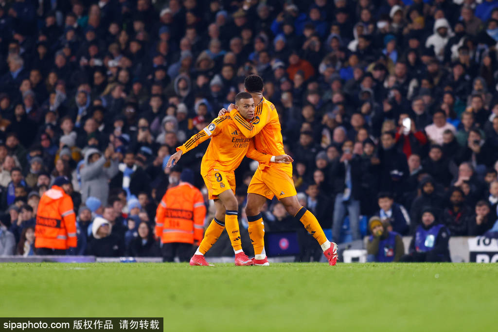 欧冠-哈兰德2球姆巴佩破门 贝林92分钟绝杀曼城2-3皇马