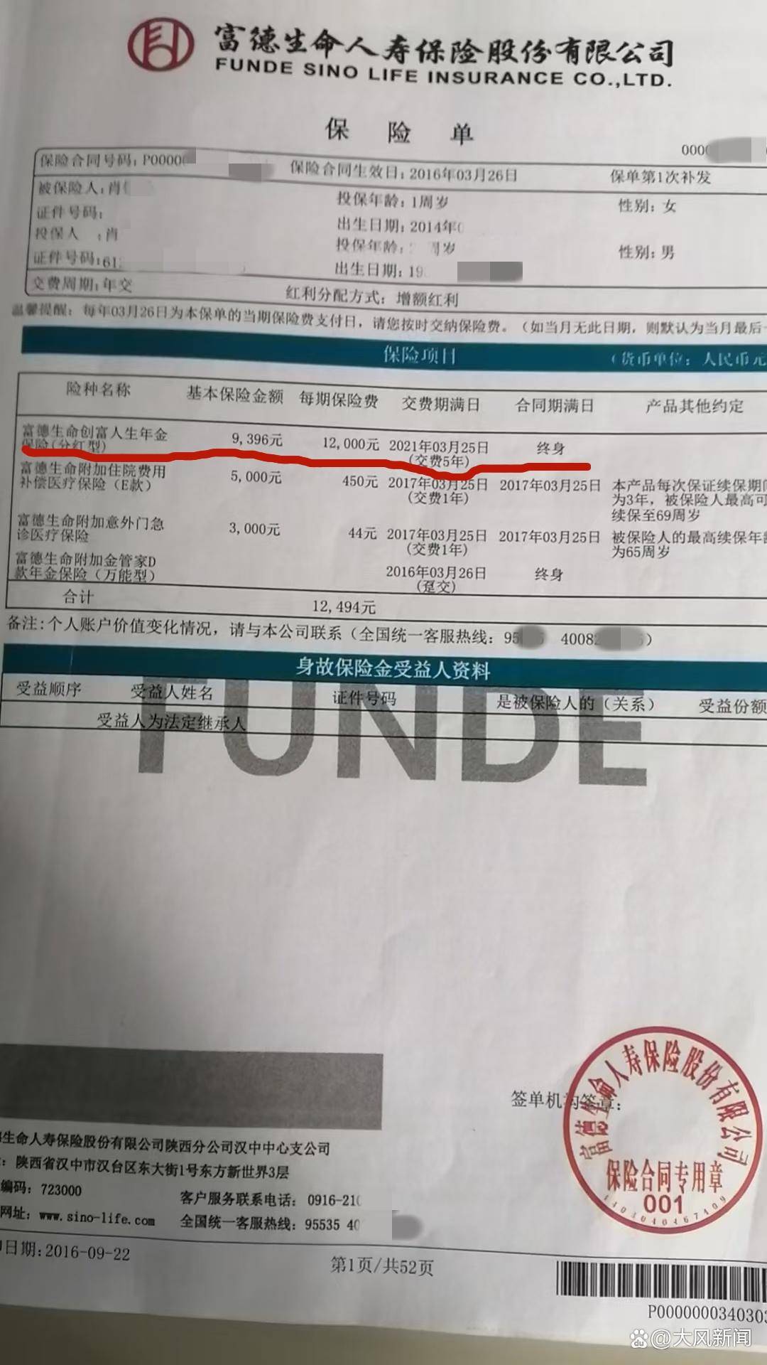 老人架不住保险员“执着”,花6万给孙女买“上大学返钱保险”,发现到孩子80岁才能返完本金