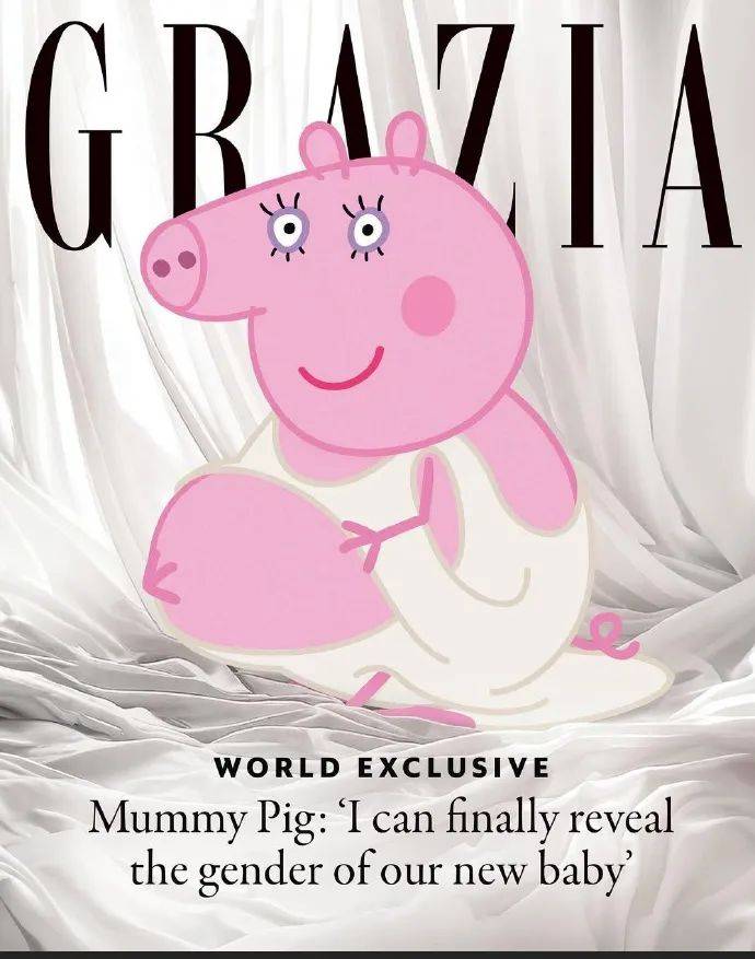 官宣！小猪佩奇妈妈三胎出生，晒一家五口合照